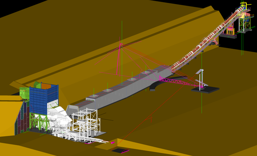 3d engineering mock-up of a bridge.