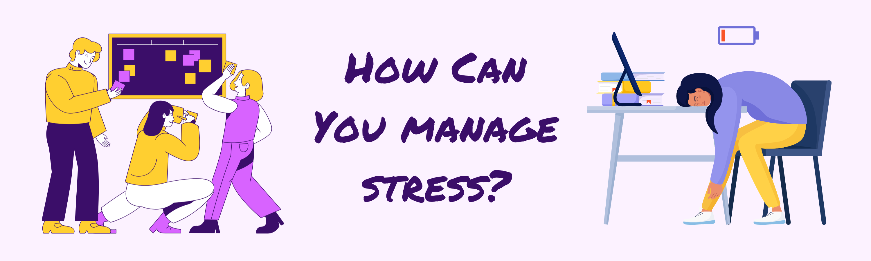 How can you manage stress visual header