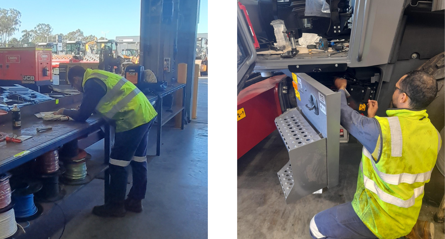 Photographs of CEA apprentices working at the CEA yard