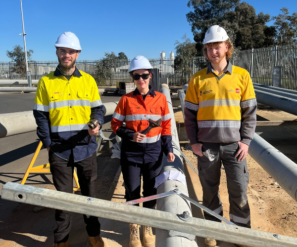 Two male and one female energy apprentices
